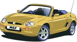 An illustration of a Sienna Gold MGF